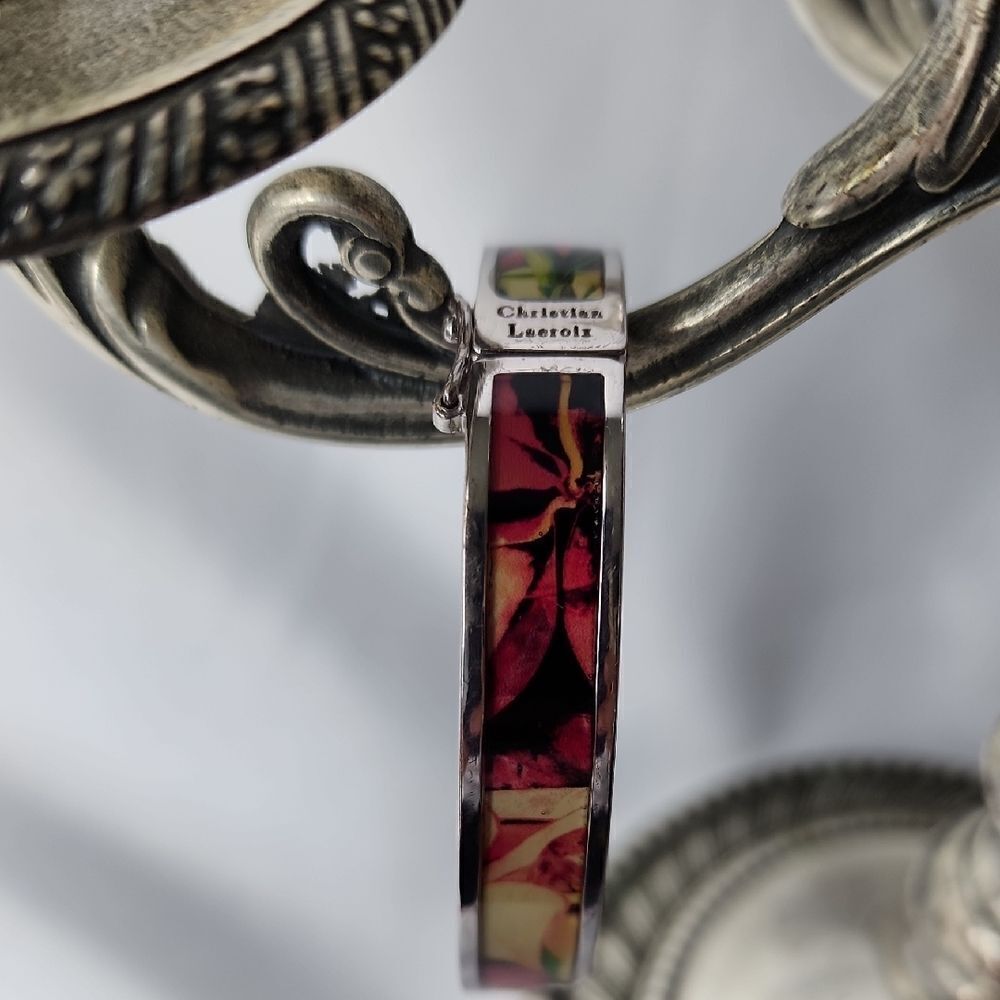Christian Lacroix Colorful Hinged Bracelet With Safety